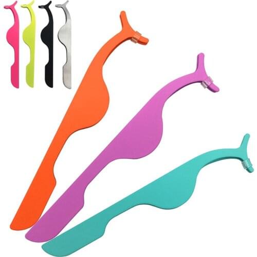 False Eyelash Tweezers Fake Eye Lash Applicator Eyelash Extension Curler Nipper Auxiliary Clip Clamp Makeup Tools