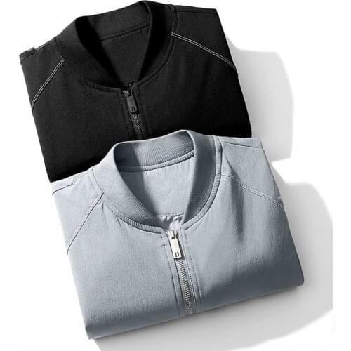 Casual jacket fashion mens autumn new pure color youth fashion sports baseball collar jacket mens wear