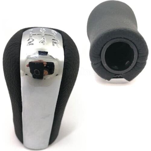 Chromed PU Leather 5 6 Speed MT Car Gear Shift Knob for TOYOTA Corolla Verso RAV4 Yaris 92-09 Gearshift Shifter Lever Stick Pen
