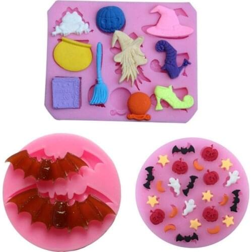 Silicone Halloween Fondant Cake Molds Starfish Cake Molds for Halloween Baking Cake Decorations Chocolate Sugar Craft DIY