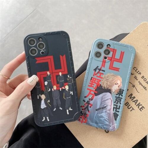 Cartoon Anime Tokyo Revengers Martial Arts Silicone Case for Apple iPhone 12 Pro Max XS XR 7 8 Plus 11 SE2 Phone Cover Coque