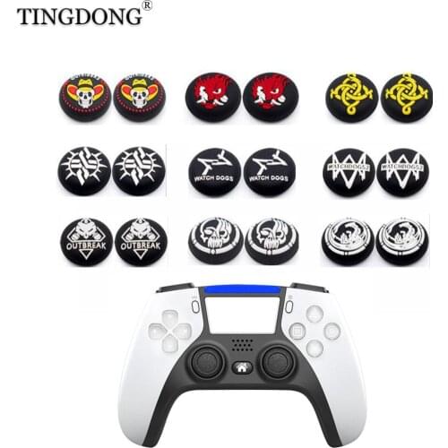 Skull Thumb Grip Joystick Cap Thumb grips Cover Silicone Protective cap for Playstation PS5 Xbox One Controller Game Accessories