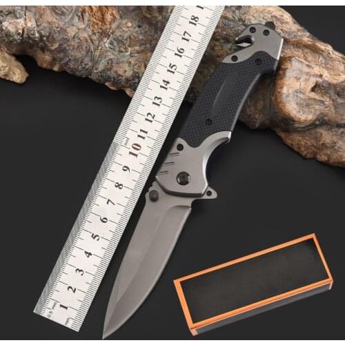G10 Handle Folding Knife Portable Outdoor Camping Survival Knife 57HRC High Hardness Multifunctional Wilderness Survival Knifes
