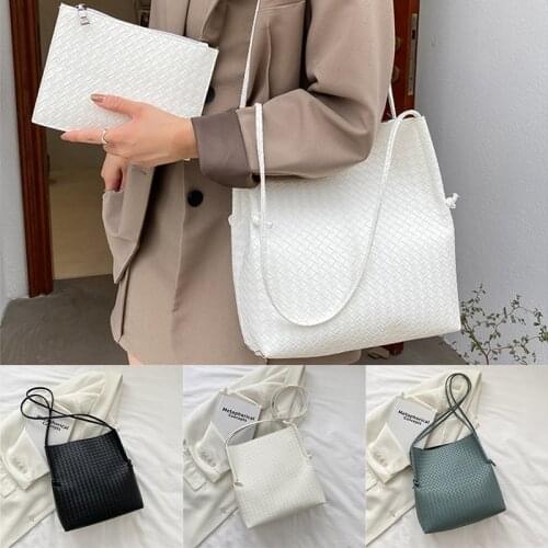 Women PU Leather Tote Bags Casual Retro Large Capacity Shoulder Bags Female Fashion Luxury Buckle Handbags Shopper Bags Wallet