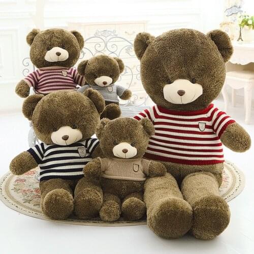 Sweater Hedgehog Bear Plush Toy Large Cuddly Bear Valentines Day Gift To Girlfriend Anime Teddy Bear for Children