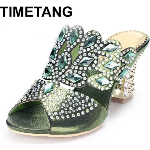 TIMETANGWomens Sandals, High Quality Fashion and Sexy Rhinestone Wedding and Evening Party large size Sandals35-44Womens Shoes