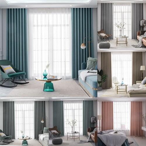 High Shading Curtians for Living Room Solid Color 1 Panel Fashion Blackout Kitchen Bedroom Window Treatments Custom Made Drapes