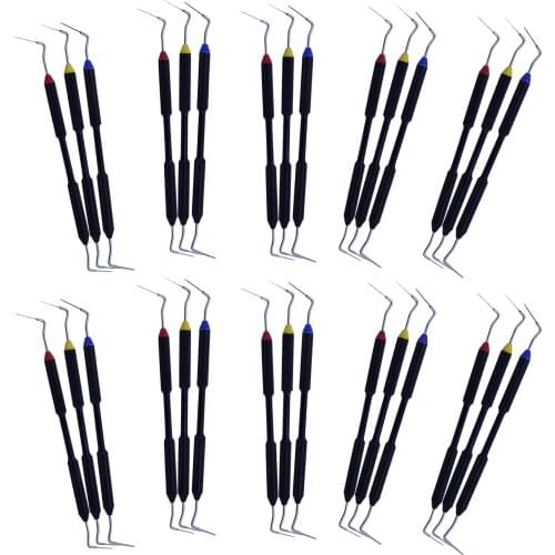 3 Colors Dental Sybron Endo-Buchanan Hand Plugger Stainless Tip Fill Obturation Size #0/1/2 SQ-K Fit KAVO BW