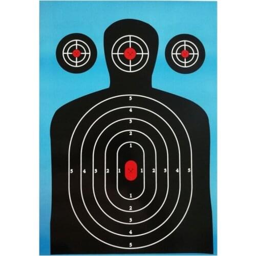 10pack Shooting Targets 12*18 inch Silhouette Poor Splatter Reactive Paper Targets Fluorescent Rifle Pistol Airsoft Pellet Gun
