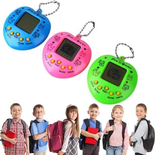 Electronic Pet Game Machine Transparent Electronic Pets Tamagotchis Heart Shape Virtual Pet Puzzle Game Electronic Pets Toys