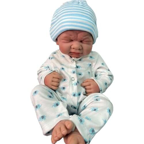 New Arrive 35cm Newborn Baby Dolls Reborn Boy Dolls High Quality Painted Face Full Silicone Body Vinyl Boneca Toys Kids Toy Gift