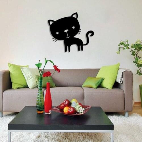 Little Cute Kitten Wall Room Home Accessory Wooden Table 50x43cm