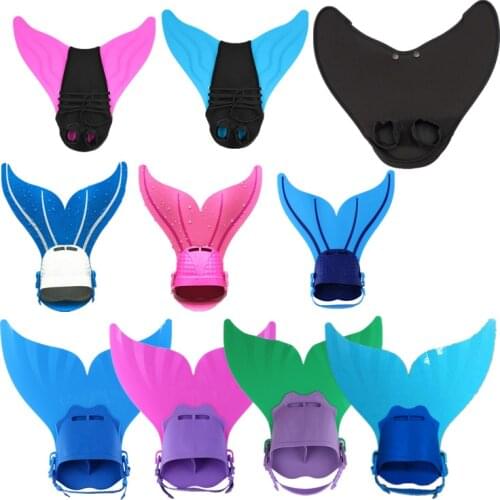 Monolithic Fins Adult Children Double Fins Mermaid One-piece Fins Diving Swimming Equipment Snorkeling Dive Boots Scuba Shoes
