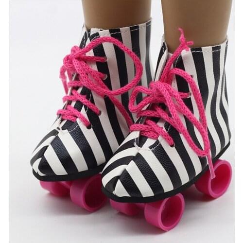 18 Inch Girl Doll Snow Boots Skating Sport Shoes Fit 43cm Baby Doll Skating Shoes For The Kids Best Gift