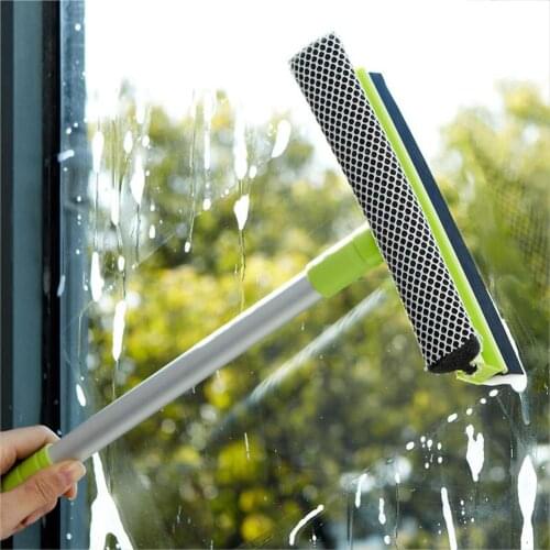 Detachable Home Handle Double Side Soft Sponge Glass Cleaning Brush Window Car Glass Brushes Wiper Squeegee Scrubber Tools