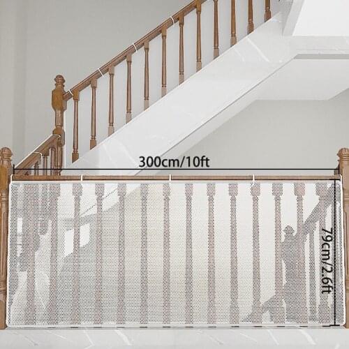Banister Guard White Mesh Baby Safety Stairs Thicken Rail Net Child Proofing Balcony Staiway Railing Protective Net