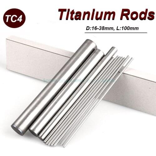 Titanium Rods Ti Bar TC4 Grade Pure Ti Bar Metal Rod 100mm Lenght