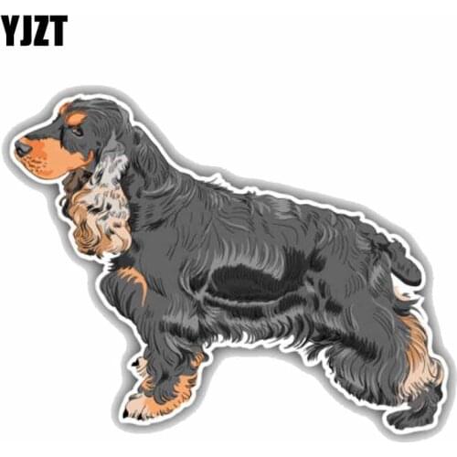 YJZT 15CMx11.5CM Cute English Cocker Spaniel Breed Dog Car Decoration Bumper Car Sticker C1-9069