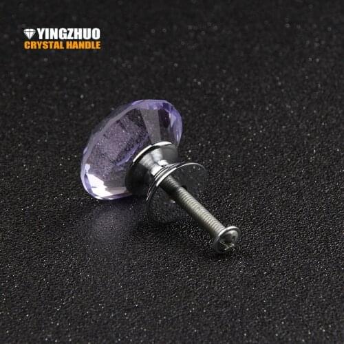 5pcs 30mm Rushed Puxador Door Knobs And Handles Crystal Drawer Cabinet Mini Pulls Kitchen Furniture Hardware Closet Handle