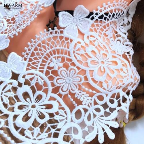 5yards 19.5cm african lace fabric ribbon trim cloth accessories DIY fashionable wedding decoration for home costura sewing laces