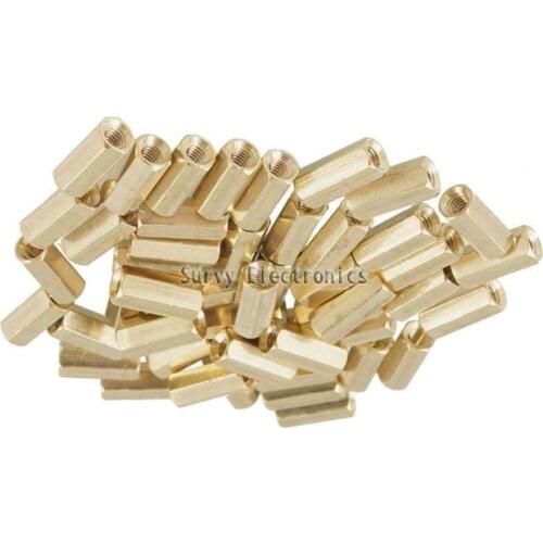 50pcs M3 12 mm Hexagonal net nut Female brass Standoff/Spacer New Good Quality