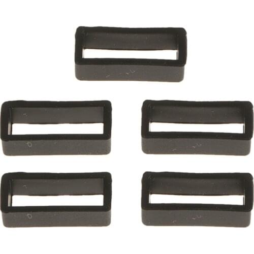 5x Silicone Buckle Band Keeper Hoop Loop Holder Retainer Rings