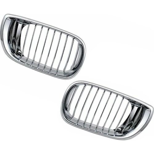 1 Pair Car Chrome Front Bumper Kidney Grill Fit for BMW E46 4 DOOR Sedan 320i 325i 325Xi 330i 330Xi LCI Facelift 2002-2005
