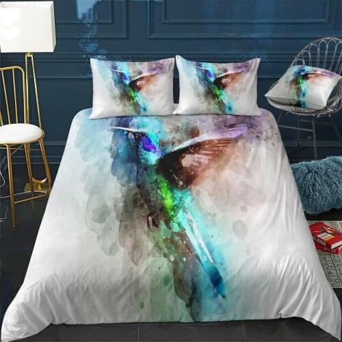 Bird Quilt Cover Pillowcase 3Piece Comforter Bedding Set With Pillow Case Single Double Duvet Cover Home Decora