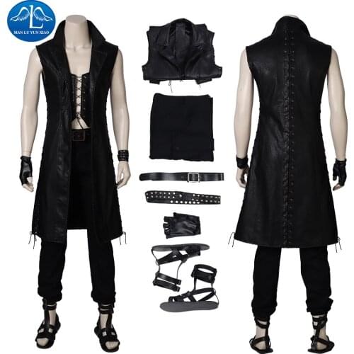 DMC 5 Vitale Costume Halloween Cosplay Costume Men Full Set with Boots Adult Cosplay Free Shipping Custom Made Anime Jackets