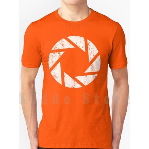 Weathered Aperture T Shirt Men Cotton Cotton S-6Xl Portal Half Life Game Valve Steam Video Games