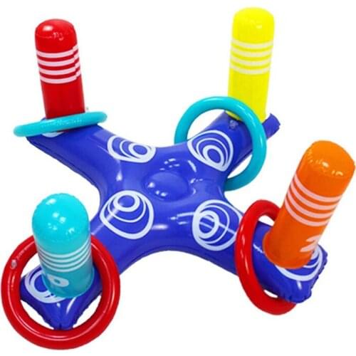 Inflatable Ring Toss Pool Game Toys Floating Swimming Pool Ring Water Floating Throwing Ring Play Summer Beach Pool Outdoor Game