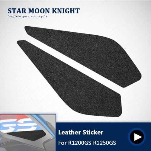 Motorcycles Tank Pads Soft Leather Stickers Side Pad Gas Fuel Grip Decals For BMW R1200GS R1250GS Adventure 2017 - 2019
