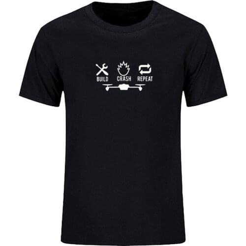 New T-shirt drone T-shirt four FPV helicopters construction crash summer rehearsal cotton hip hop Street Fashion home