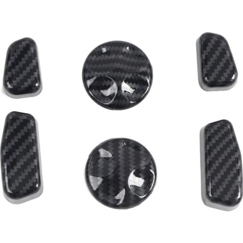 NEW-for Dodge Ram 1500 2019 2020 Car Accessories Seat Adjustment Height Switch Control Button Cap Cover Trim Carbon Fiber