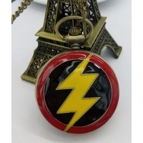 New Arrival Retro Bronze Flash Quartz Pocket Watch Colorful Dial Watch Men Women Pendant Necklace Gift Watch