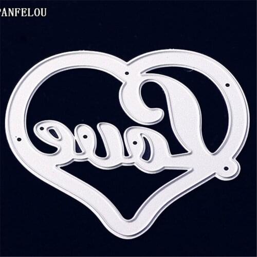 PANFELOU Metal craft love heart paper die cutting dies for Scrapbooking/DIY Easter wedding Halloween cards