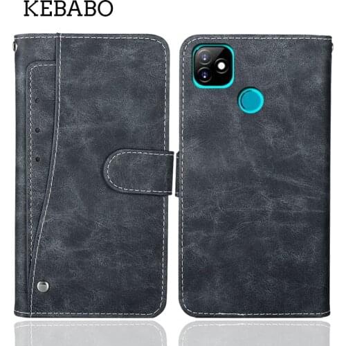 Luxury Wallet Itel Vision 1 Case 6.09" Vintage Flip Leather Business Protective Cover For Itel Vision 1 Case Card Slots