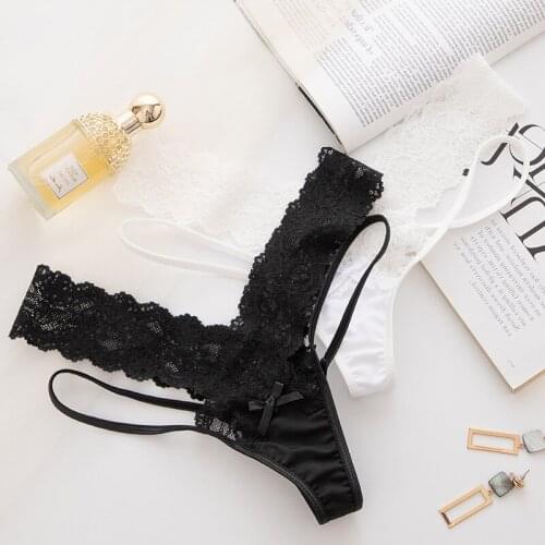 Sexy Panties Transparent Underwear Women Briefs Hollow Out High Quality Lace Underpants Lingerie Girls G string Intimates