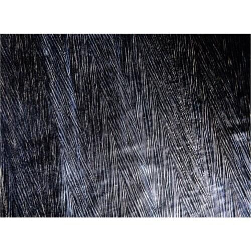 Width 57'' Silver Blue Slant Fashion Simple Pleated Twill Leather Fabric By The Half Yard For Windbreaker Jacket Pants Material