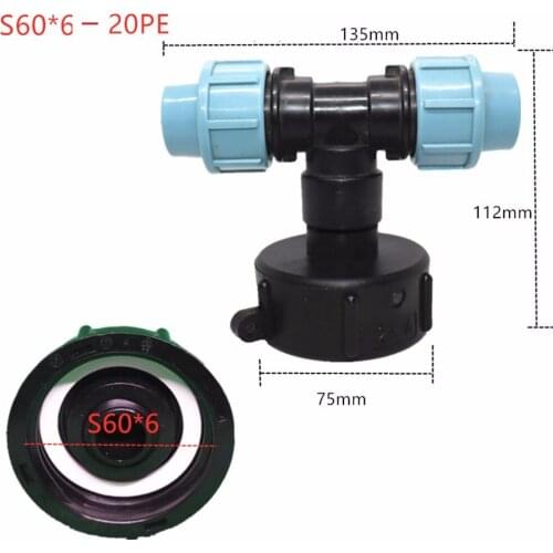 Water Pipe Connector Garden Lawn Hose IBC Adapter Practical Tap Fitting Tool Three-way Outlet Water Tank