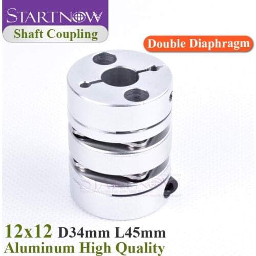 Double Diaphragm Shaft Coupling Disc Electric Coupler Bore 12x12mm D34mm L45mm For Screw Rod Stepper Servo Motor Encoder
