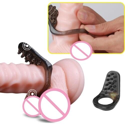 Penis sleeve extender Clit massage reusable cock ring condom Cage Impotence Erection Sex aid cover Erectile Dysfunction