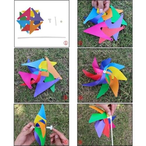 Garden Yard Party Camping Windmill Wind Spinner Ornament Decoration Kids Toy New