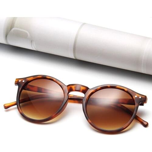 Vintage Plastic Round Women Sunglasses Fashion Men Small Frame Mirror Sunglasses Classic Female Sun Glasses UV400