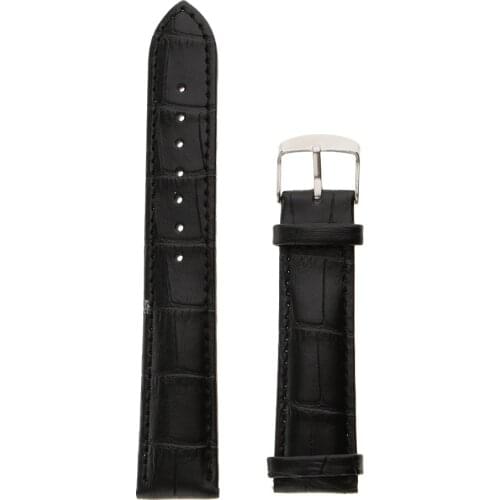Waterproof Leather Watch Band Croco Grain Strap Clasp Replacement
