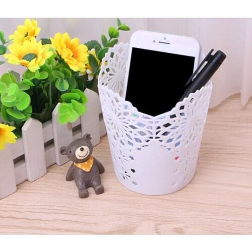 1PC Hollow Flower Brush Storage Pen Pencil Pot Holder Container Desk Organizer Gift