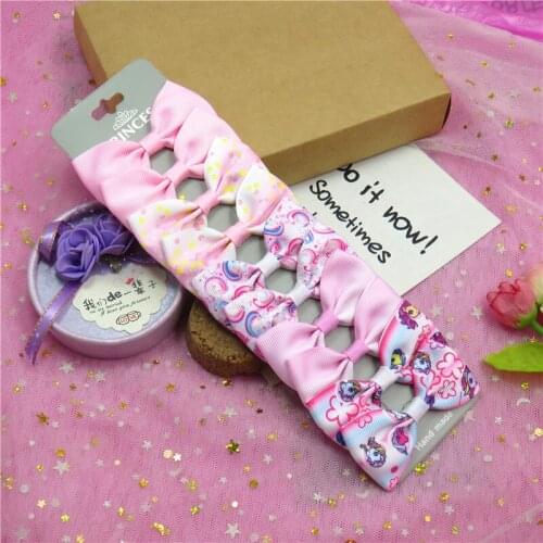 10PCS/Lot Lovely 5 Styles Pinks Hairpins Grosgrain Ribbon Bow Clips 2020 Korean Creativity Hair Accessories For Baby Girls NEW