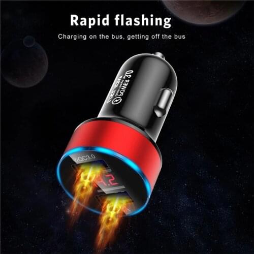 3.1A Car Charger Dual USB Fast Charging QC Phone Charger Adapter For IPhone 12 11 Pro Max 6 7 8 Xiaomi Redmi Huawei TSLM1
