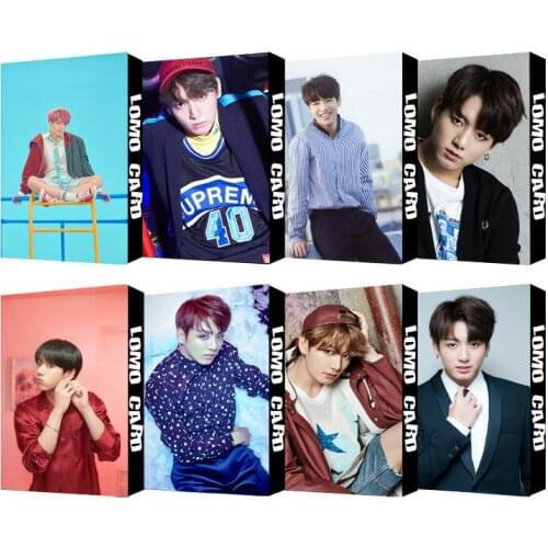 30pcs/set Kpop Bangtan boys JUNG KOOK New Map Of The Soul PERSONA Boy LUV Lomo Cards Postcard Self made Photo Fan Gift