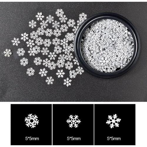 The White Snow 3D Nail Art Decoration Snow Flakes Accessories Manicure Nail Art for DIY#S-J101